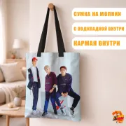 Сумка-шоппер с принтом k-pop Stray Kids