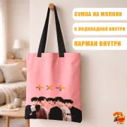 Сумка-шоппер с принтом k-pop TXT