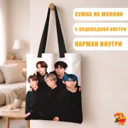 Сумка-шоппер с принтом k-pop TXT
