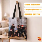 Сумка-шоппер с принтом k-pop TXT