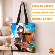 Сумка-шоппер с принтом Zenless zone zero Белль