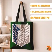 Сумка-шоппер с принтом Атака титанов