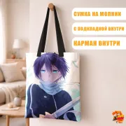 Сумка-шоппер с принтом Бездомный бог Ято
