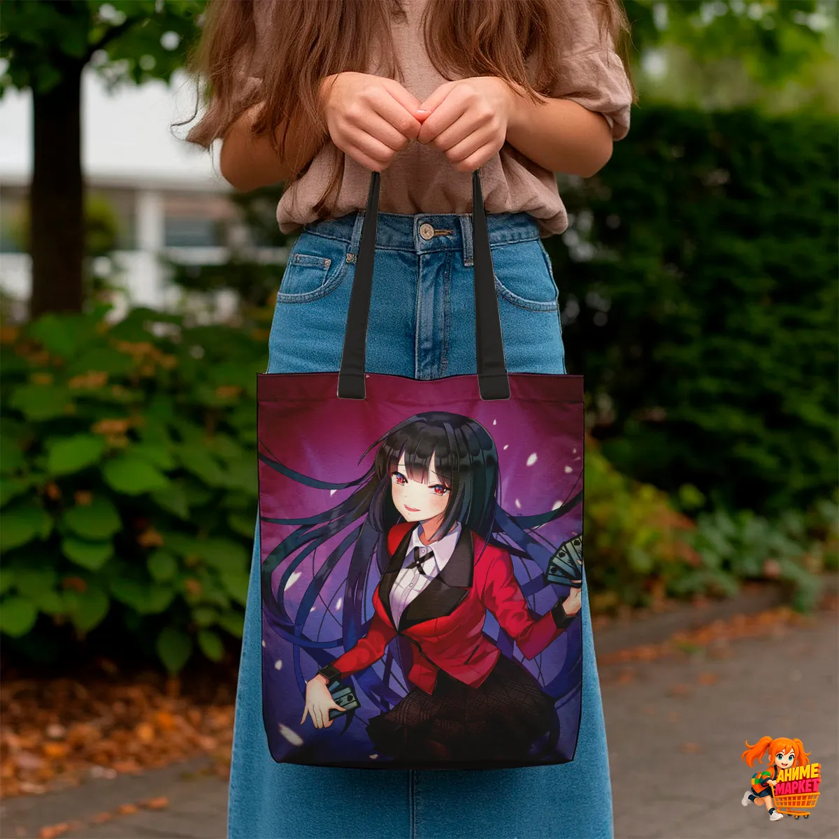 Сумка-шоппер с принтом Безумный азарт Юмеко Джабами
