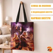 Сумка-шоппер с принтом Ведьмак