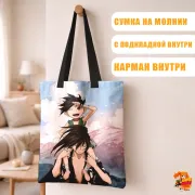 Сумка-шоппер с принтом Дороро и Хяккимару