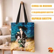 Сумка-шоппер с принтом Дороро и Хяккимару