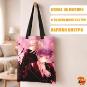 Сумка-шоппер с принтом Дьявольские возлюбленные Канато и Субару