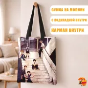 Сумка-шоппер с принтом Евангелион