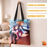 Сумка-шоппер с принтом Добро пожаловать в класс превосходства Кэй Каруизава и Сузуне Хорикита