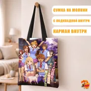 Сумка-шоппер с принтом Кошечка из Сакурасо