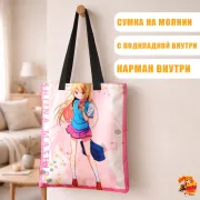 Сумка-шоппер с принтом Кошечка из Сакурасо Масиро Сиина