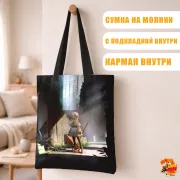 Сумка-шоппер с принтом Провожающая в последний путь Фрирен