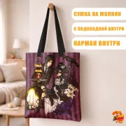 Сумка-шоппер с принтом Темный дворецкий Себастьян и Сиэль