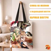 Сумка-шоппер с принтом Убийца Гоблинов Высшая эльфийка-лучница и Жрица