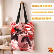 Сумка-шоппер с принтом Человек-бензопила Пауэр